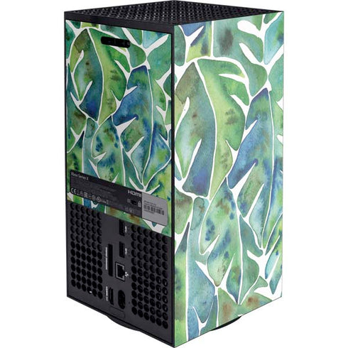 Tropical Leaves by Cat Coq XBox Series X Digital Edition Console Skin